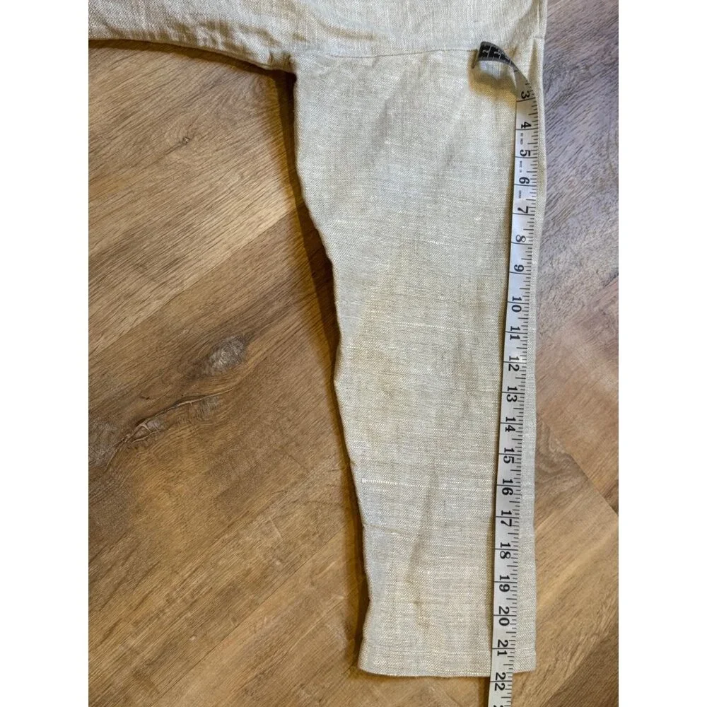 Vintage Tamiko Linen Overcoat Tunic Jacket Stitching Detail Minimilist Lagenlook